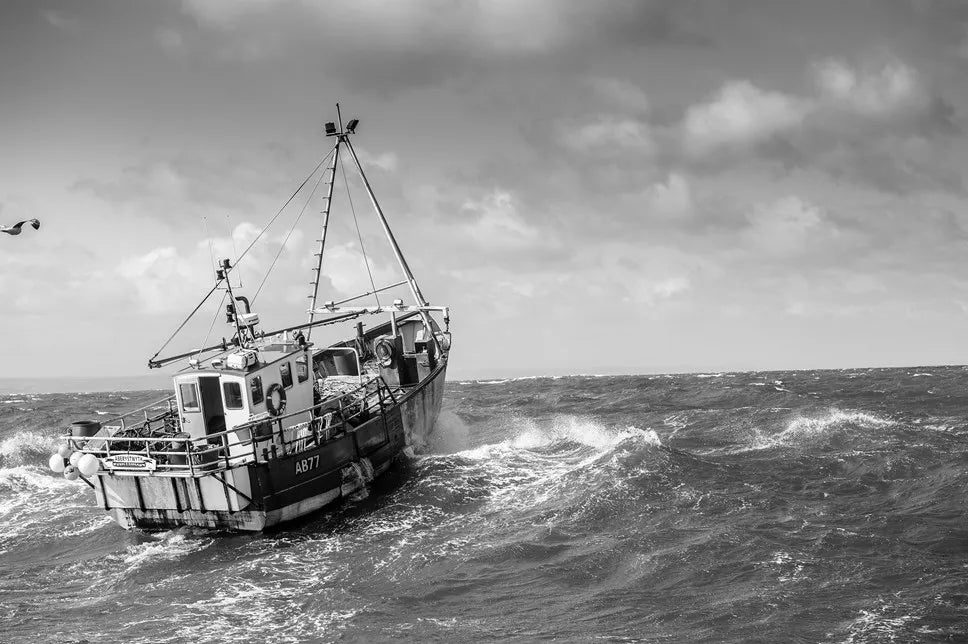 fishing vessel in choppy seas